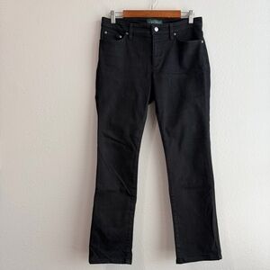 Women’s Lauren Ralph Lauren Modern Straight Leg Size 8 Black Denim Jeans B
